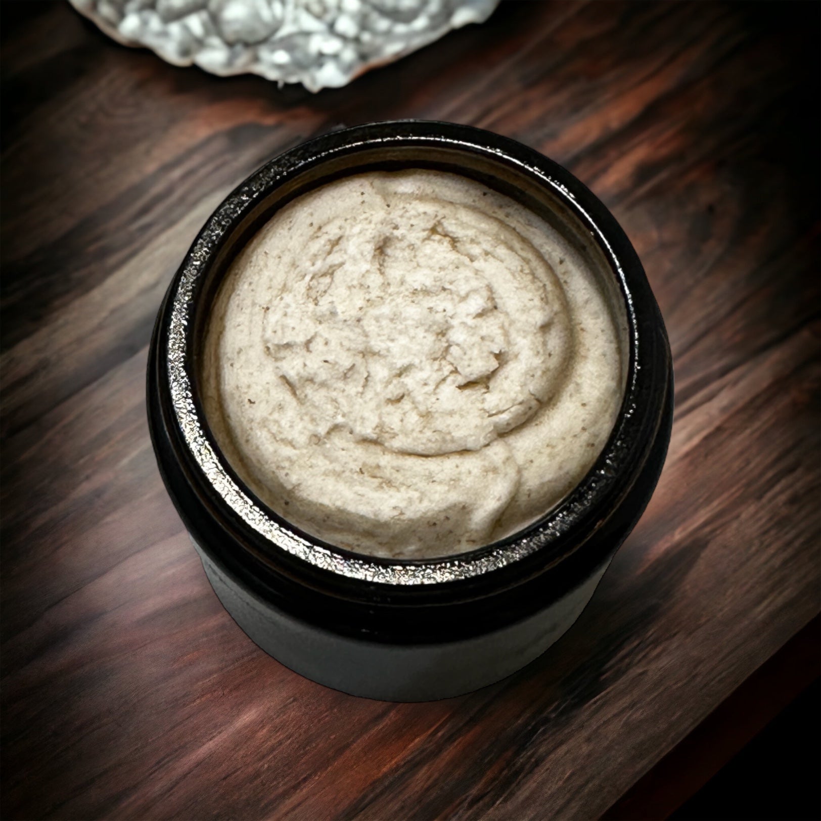 Jar of exfoliating face polish