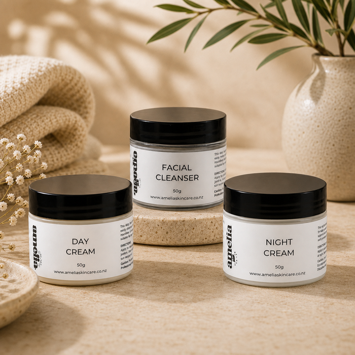 The Complete Face Routine with Facial Cleanser, Day Cream, and Night Cream